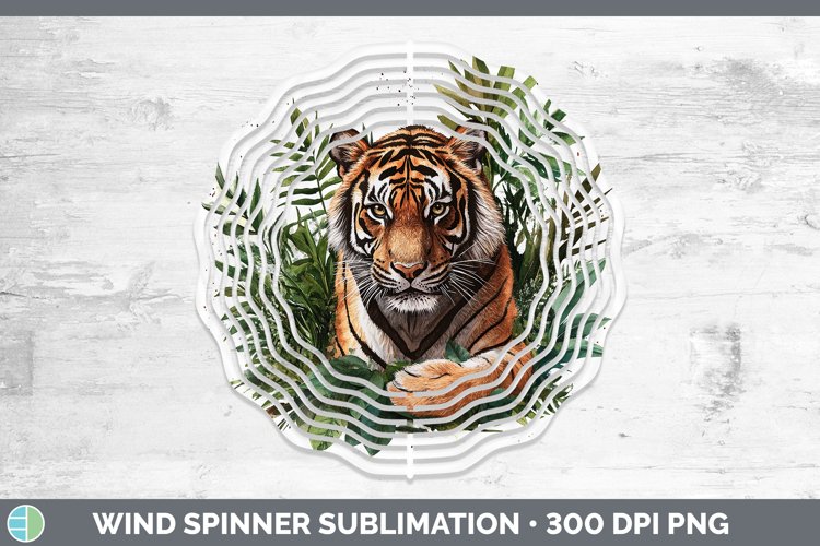 Watercolor Tiger Wind Spinner Sublimation Spinner Designs