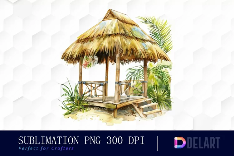 Tiki Hut Graphics Clipart