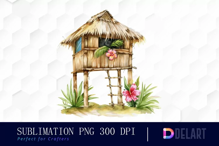 Tiki Hut Graphics Clipart