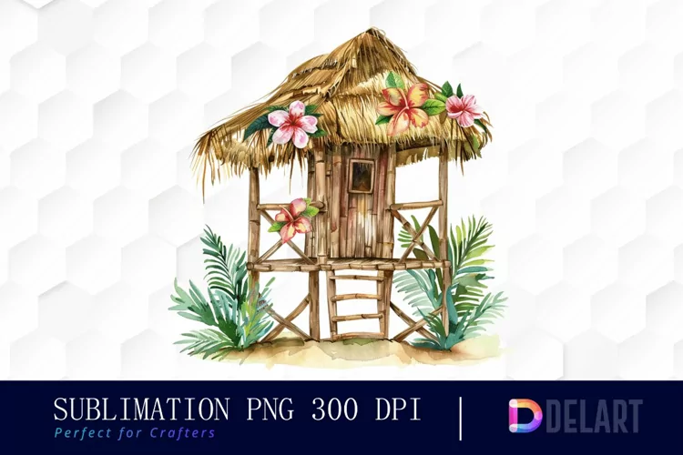 Tiki Hut Graphics Clipart