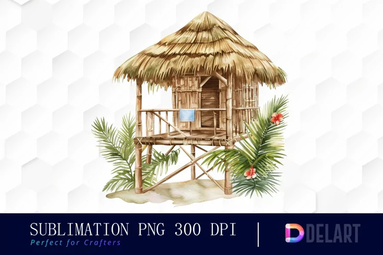 Tiki Hut Graphics Clipart