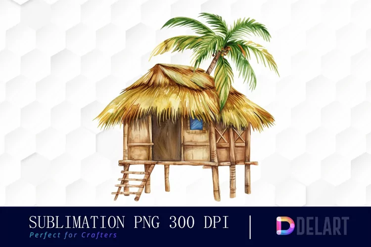 Tiki Hut Graphics Clipart