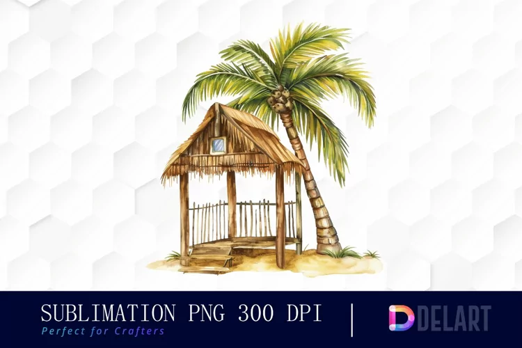 Tiki Hut Graphics Clipart