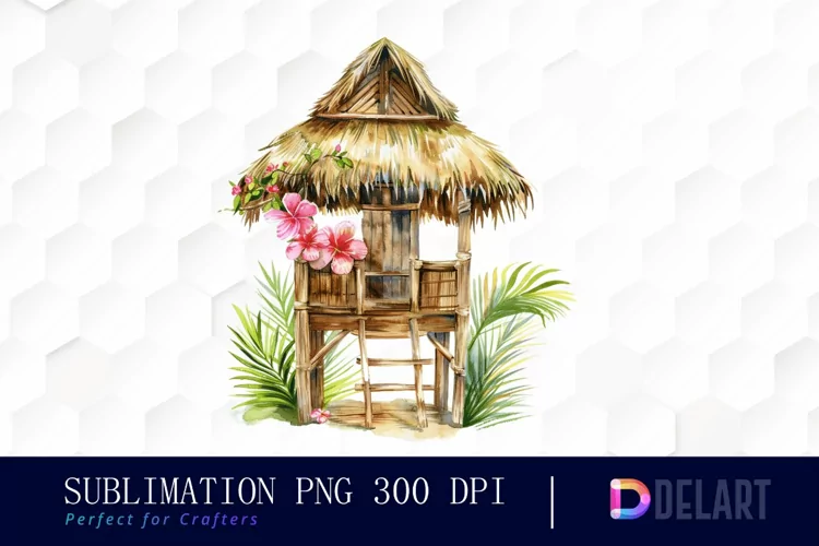 Tiki Hut Graphics Clipart