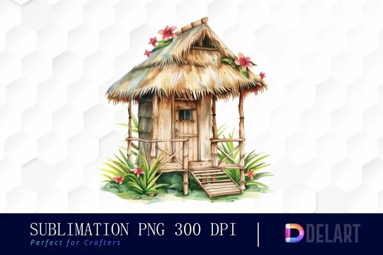 Tiki Hut Graphics Clipart