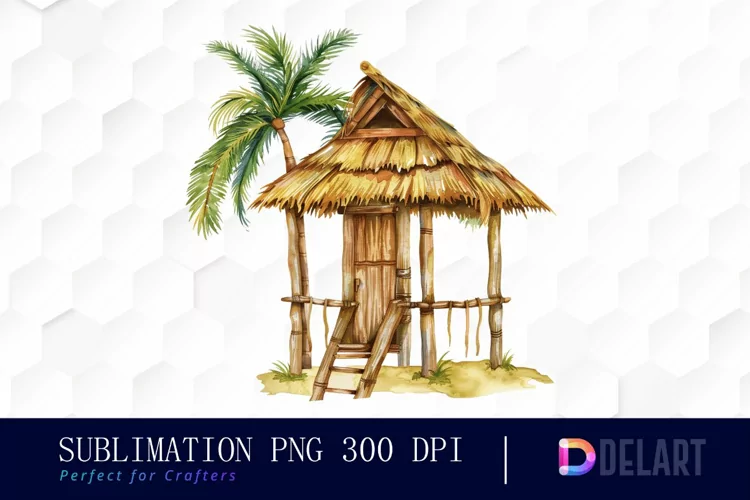 Tiki Hut Graphics Clipart
