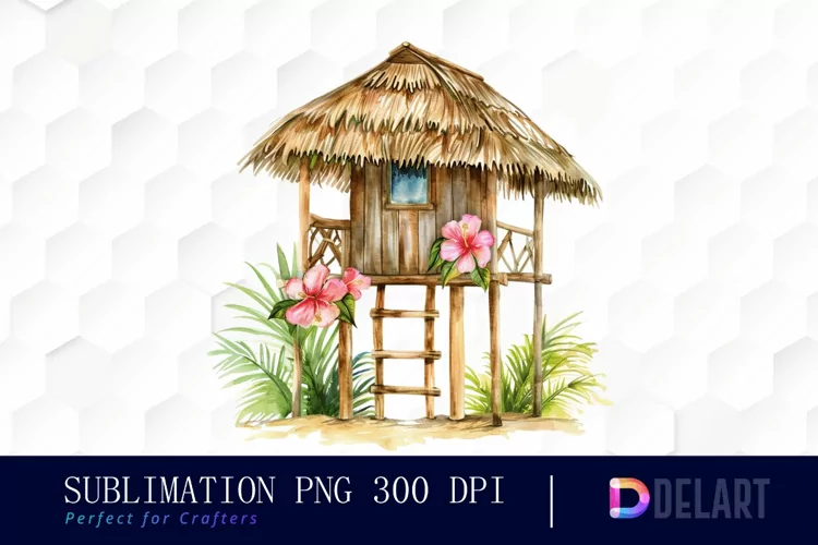 Tiki Hut Graphics Clipart