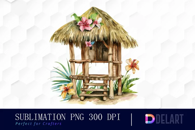 Tiki Hut Graphics Clipart