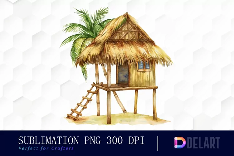 Tiki Hut Graphics Clipart