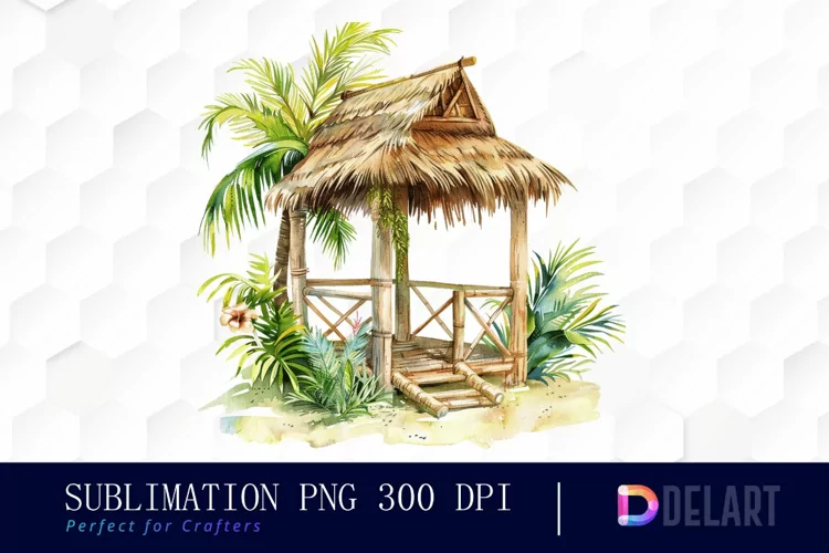 Tiki Hut Graphics Clipart