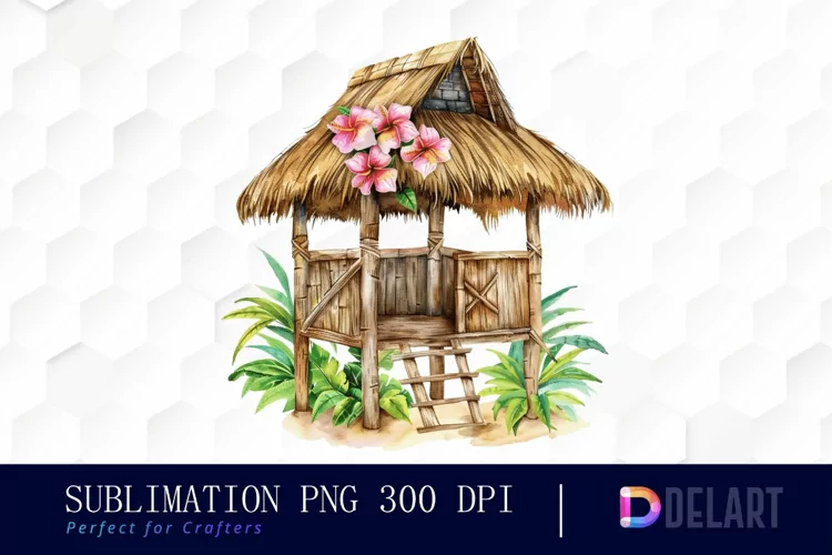 Tiki Hut Graphics Clipart