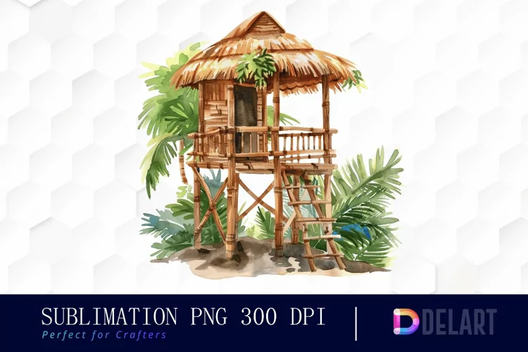 Tiki Hut Graphics Clipart