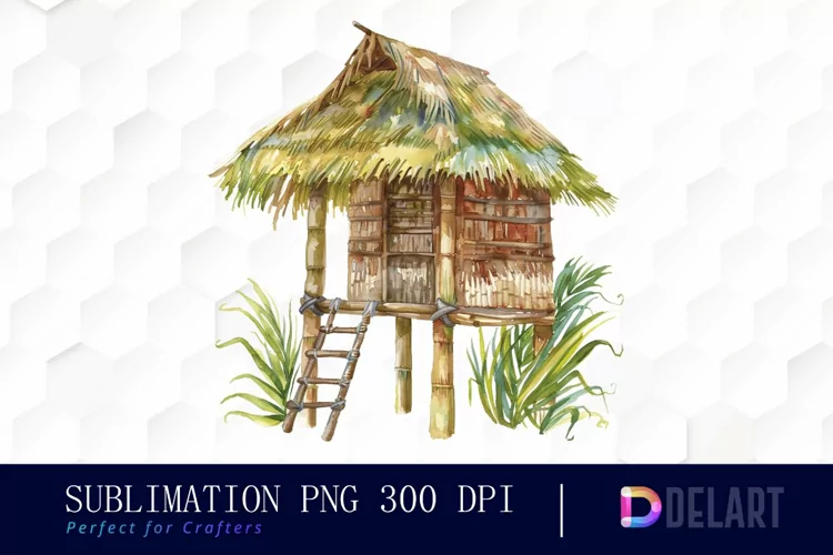 Tiki Hut Graphics Clipart