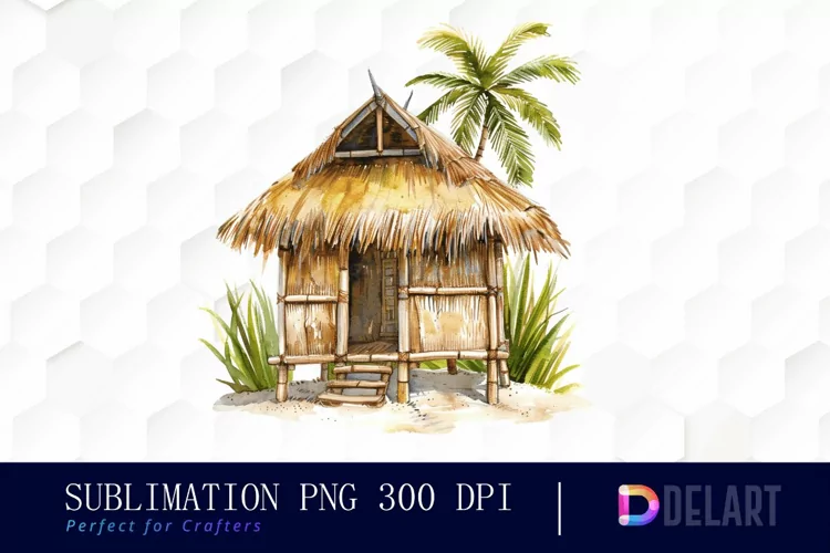 Tiki Hut Graphics Clipart