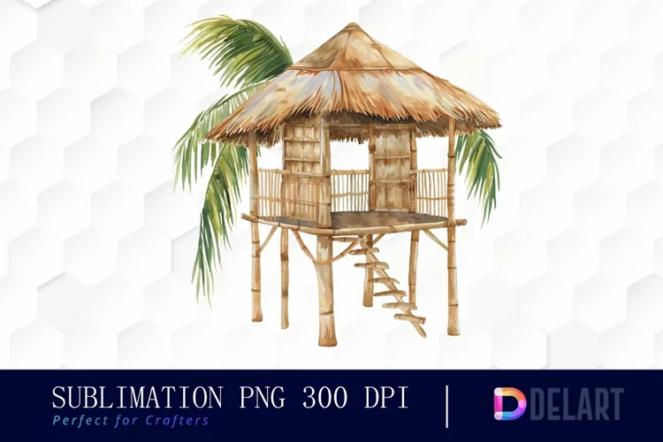 Tiki Hut Graphics Clipart