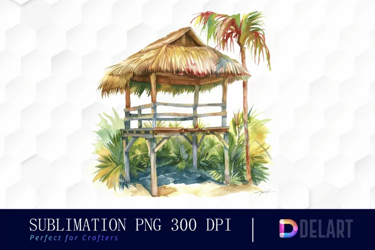 Tiki Hut Graphics Clipart