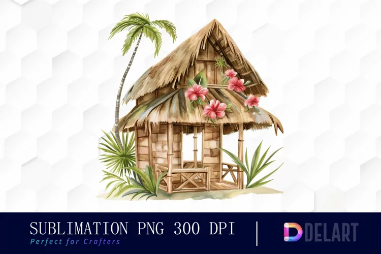 Tiki Hut Graphics Clipart