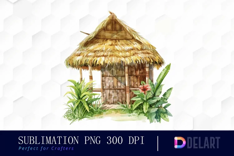 Tiki Hut Graphics Clipart