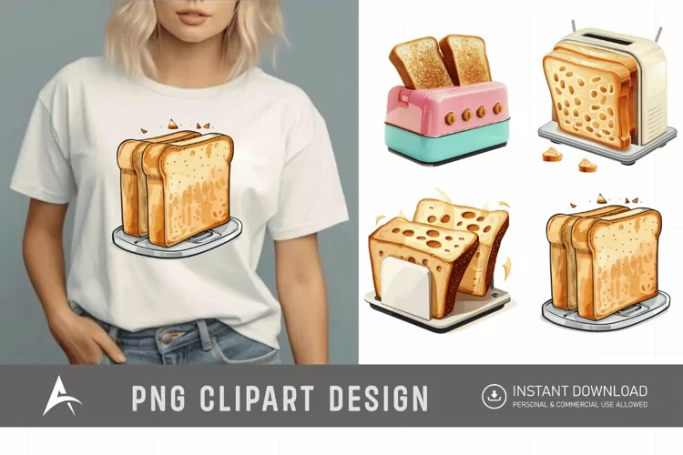 Watercolor Toaster Clipart