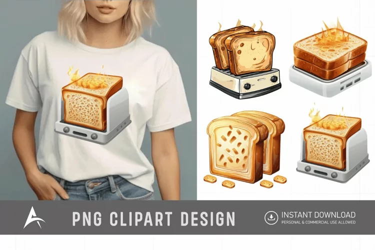 Watercolor Toaster Clipart