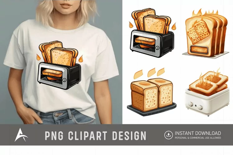 Watercolor Toaster Clipart