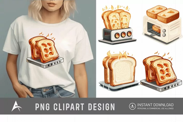 Watercolor Toaster Clipart