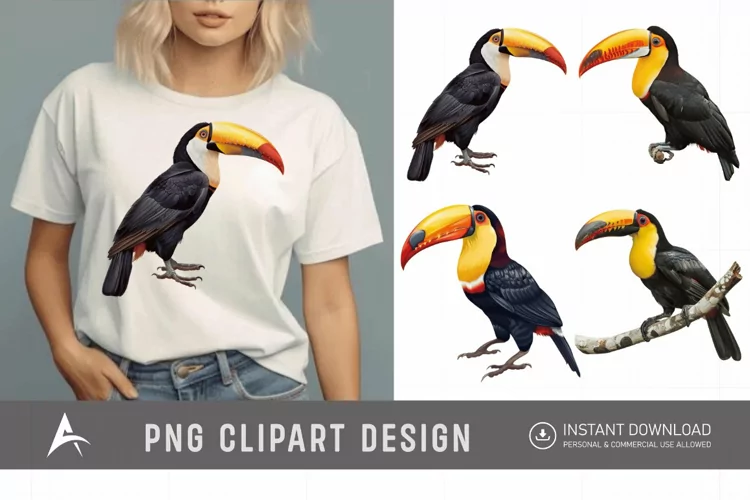 Watercolor Toucan Clipart