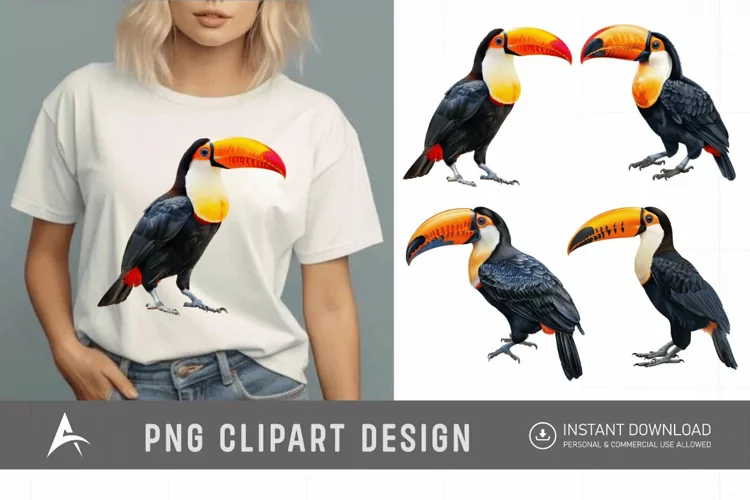 Watercolor Toucan Clipart