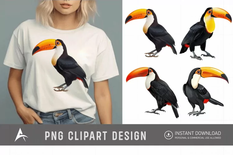 Watercolor Toucan Clipart