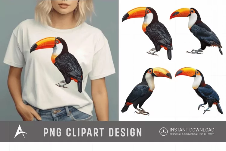 Watercolor Toucan Clipart