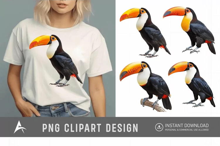 Watercolor Toucan Clipart