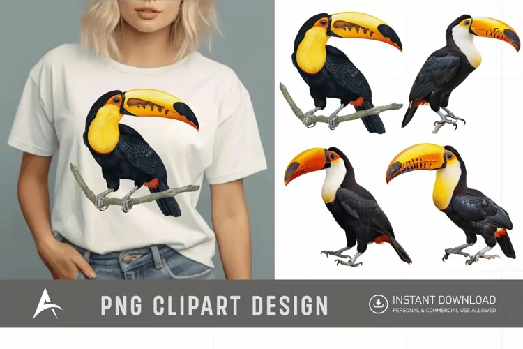 Watercolor Toucan Clipart