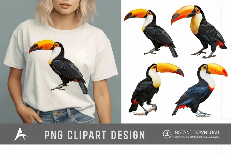 Watercolor Toucan Clipart