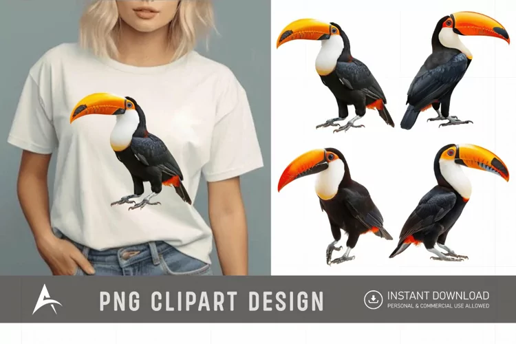 Watercolor Toucan Clipart