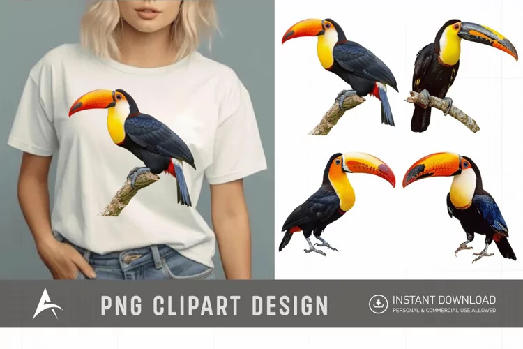 Watercolor Toucan Clipart