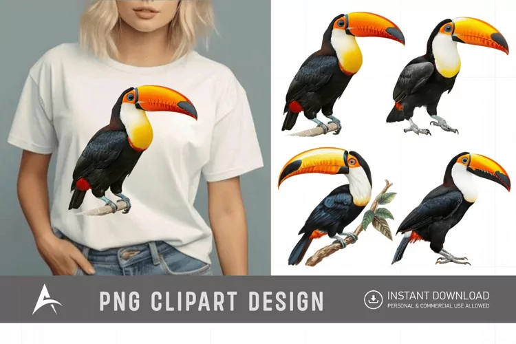 Watercolor Toucan Clipart
