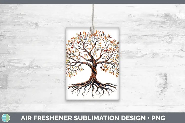 Watercolor Tree of Life Air Freshener Sublimation Car Freshe