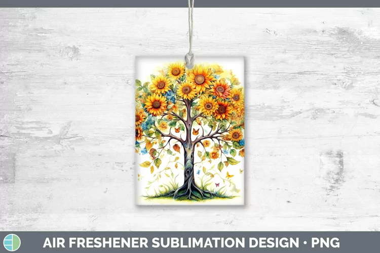 Watercolor Tree of Life Air Freshener Sublimation Car Freshe