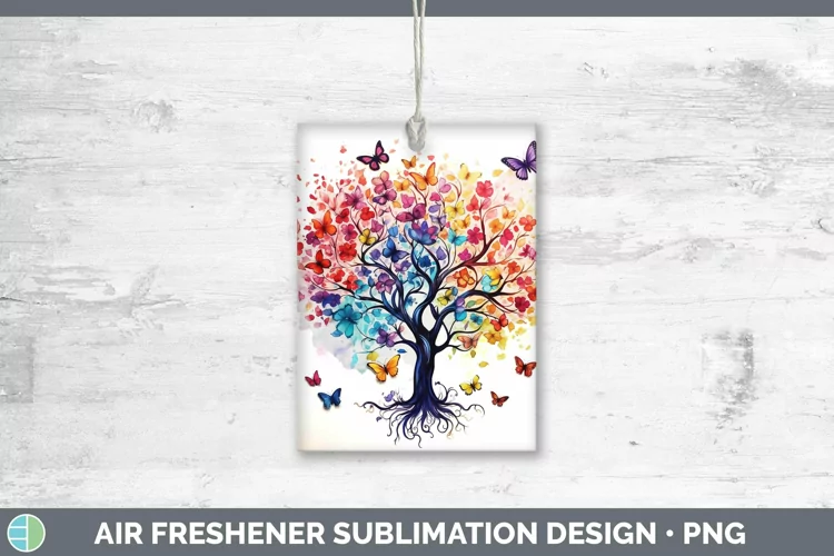 Watercolor Tree of Life Air Freshener Sublimation Car Freshe