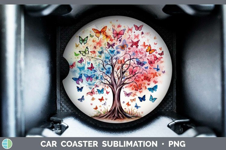 GorgeousWatercolor Car Coaster design.