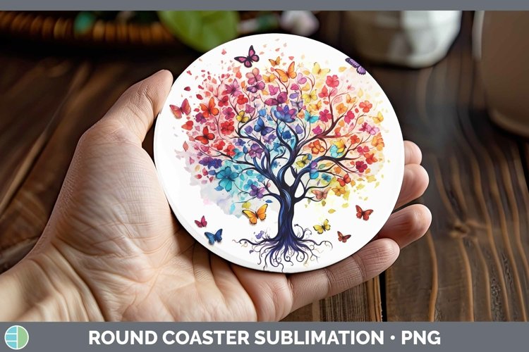 GorgeousWatercolor Round Coaster design.