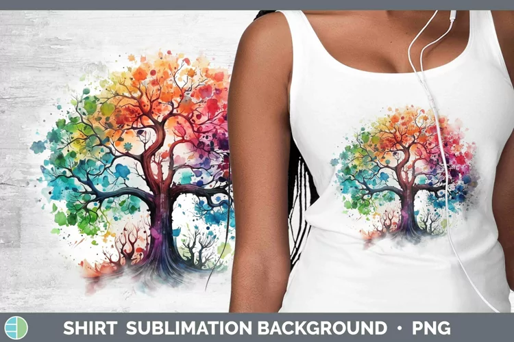 Watercolor Tree of Life Shirt Sublimation Sublimation Backgr