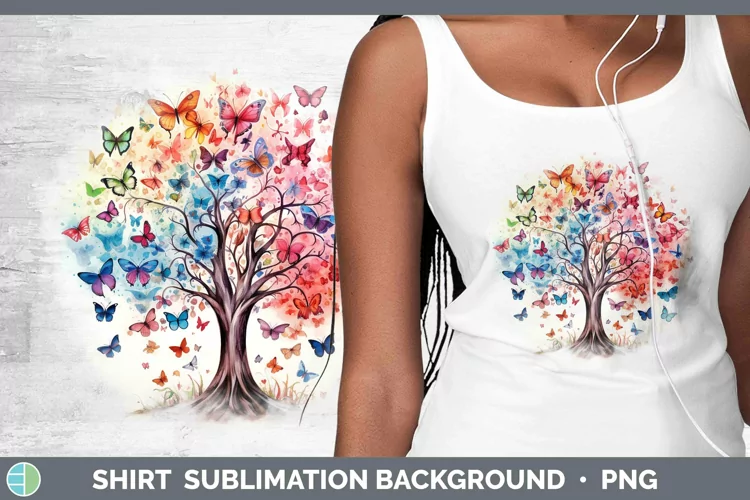 Watercolor Tree of Life Shirt Sublimation Sublimation Backgr