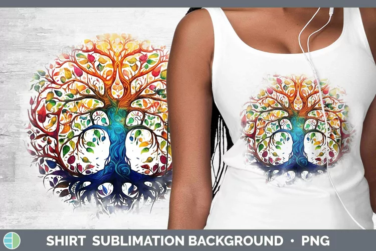 Watercolor Tree of Life Shirt Sublimation Sublimation Backgr