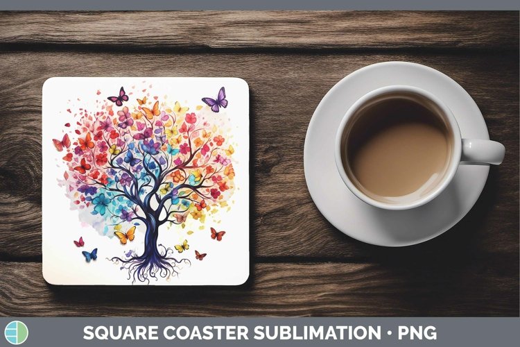 GorgeousWatercolor Square Coaster design.