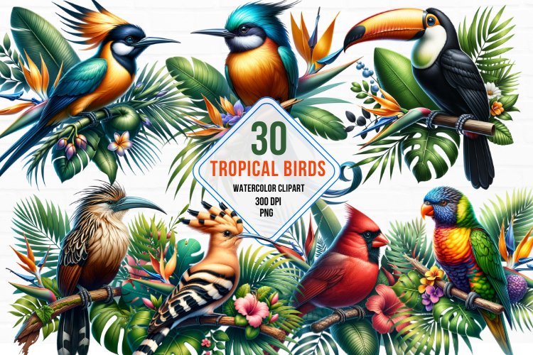 Watercolor Safari Animals Clipart Image 14