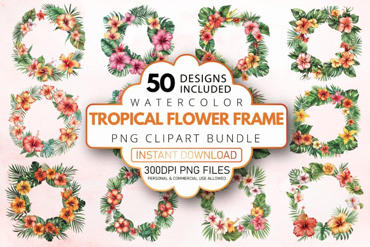 Hawaiian Flower Clipart Image 21