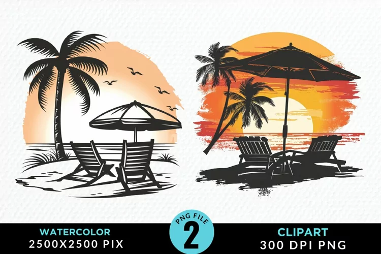 Watercolor Tropical Valentines Exquisite Clipart
