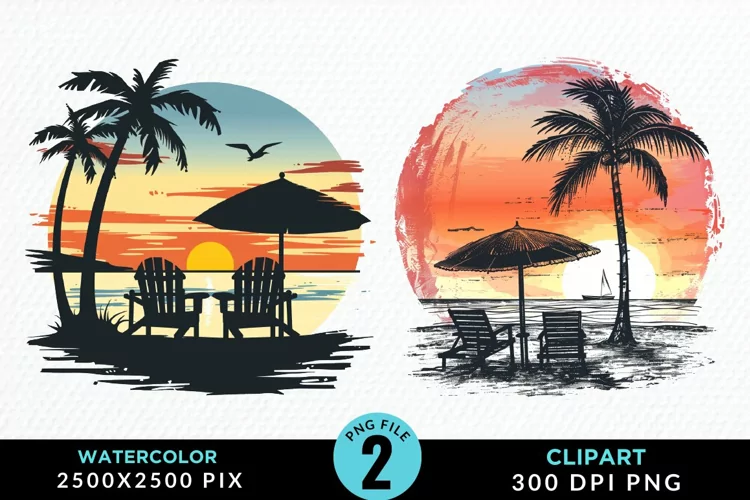 Watercolor Tropical Valentines Exquisite Clipart