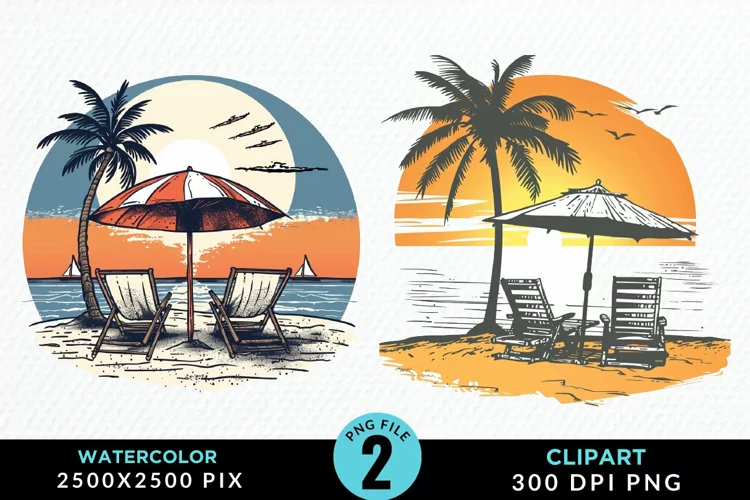 Watercolor Tropical Valentines Artwork Clipart